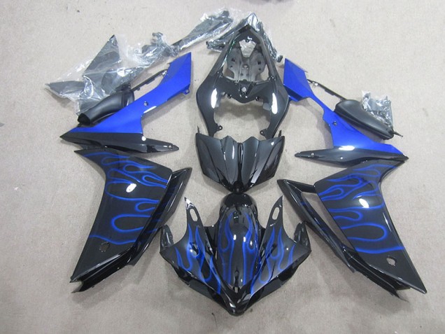 Schwarze Blau Flamme R1 07-08 Verkleidungen Schwarze Blau Flamme R1 07-08 Verkleidungen