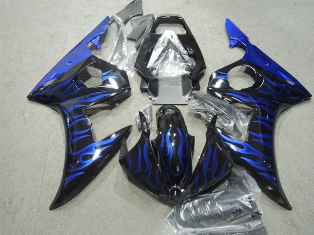 Schwarze Blau Flamme R6 03-05 Verkleidung Schwarze Blau Flamme R6 03-05 Verkleidung