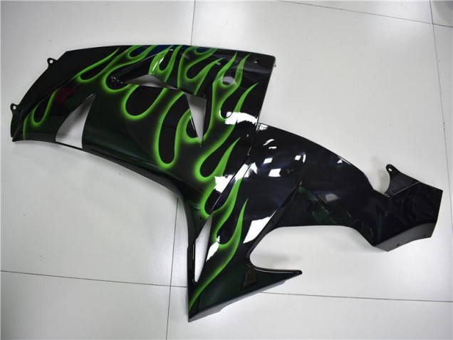 Schwarze Grüne Flamme ZX10R 06-07 Verkleidungen Schwarze Grüne Flamme ZX10R 06-07 Verkleidungen