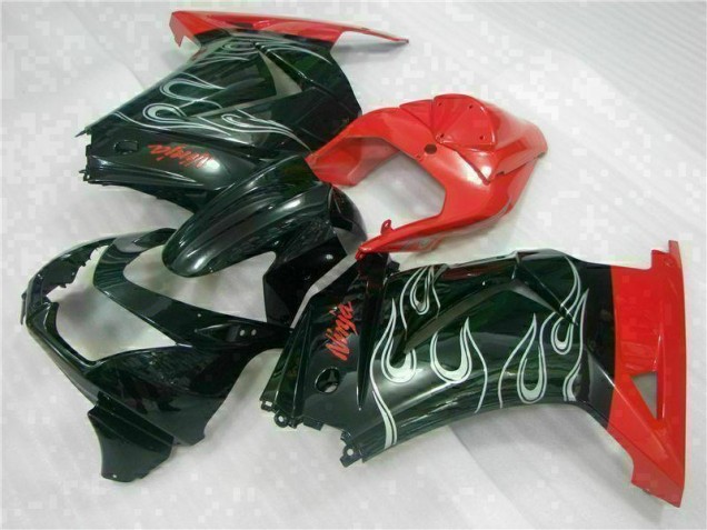 Schwarzer Roter Ninja EX250 08-12 Verkleidungen