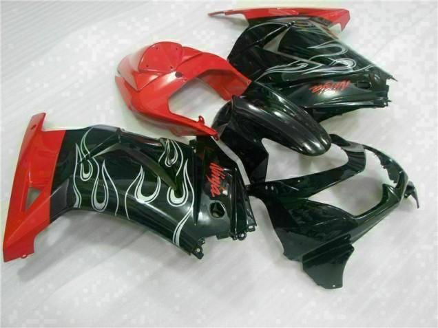 Schwarzer Roter Ninja EX250 08-12 Verkleidungen