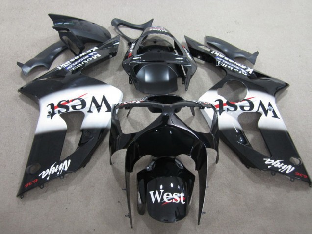 Schwarzer West Ninja 636 ZX6R 03-04 Verkleidungen