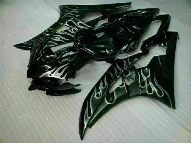 Silber Flamme Schwarz R6 06-07 Verkleidungen