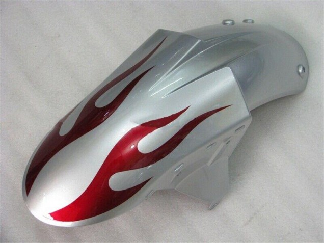Silber Rot Flammen ZX6R 05-06 Verkleidungen Silber Rot Flammen ZX6R 05-06 Verkleidungen