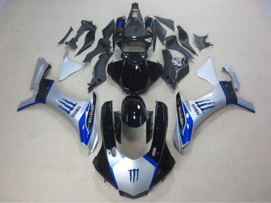 Silber Schwarz Blau Monster R1 15-19 Verkleidungen