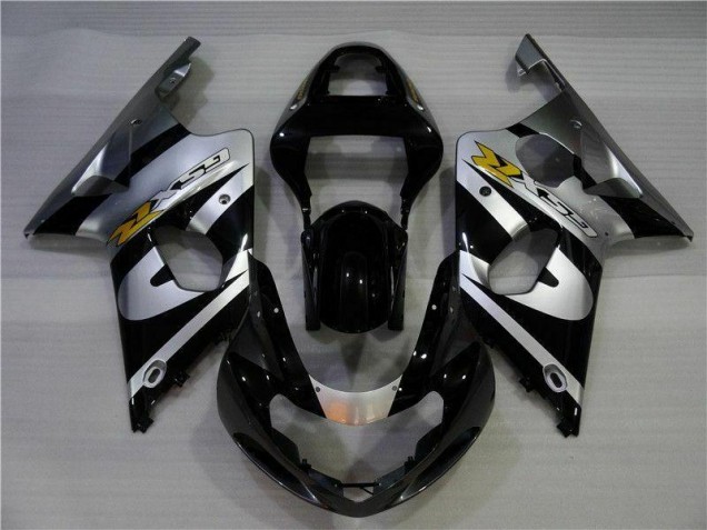 Silber Schwarz GSXR 1000 K1 00-02 Verkleidungen