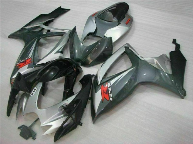 Silber Schwarz GSXR 600 / 750 K6 06-07 Verkleidungen