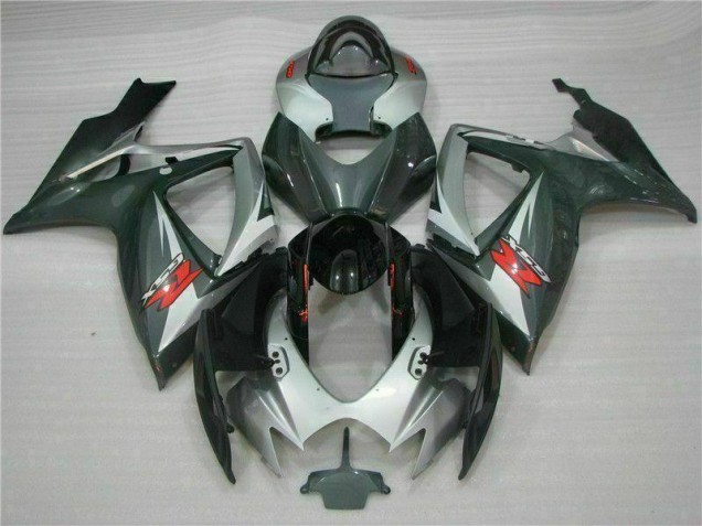 Silber Schwarz GSXR 600 / 750 K6 06-07 Verkleidungen