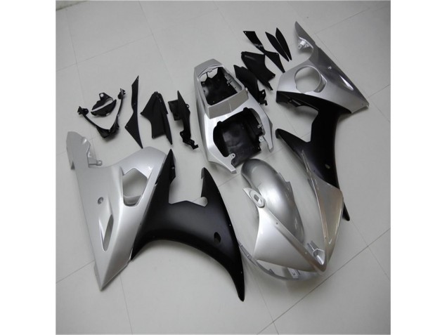 Silber Schwarz R6 03-05 Verkleidungen Silber Schwarz R6 03-05 Verkleidungen