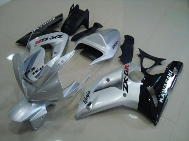 Silber Schwarz ZX6R 03-04 Verkleidungen