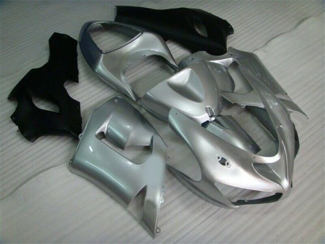 Silber Schwarz ZX6R 05-06 Verkleidungen Silber Schwarz ZX6R 05-06 Verkleidungen