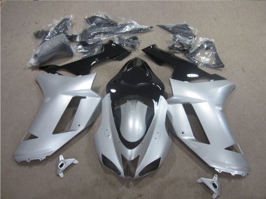 Silber Schwarz ZX6R 07-08 Verkleidungen