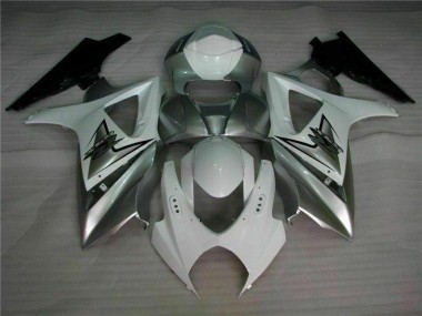 Silber Weiß GSXR 1000 K7 07-08 Verkleidungen