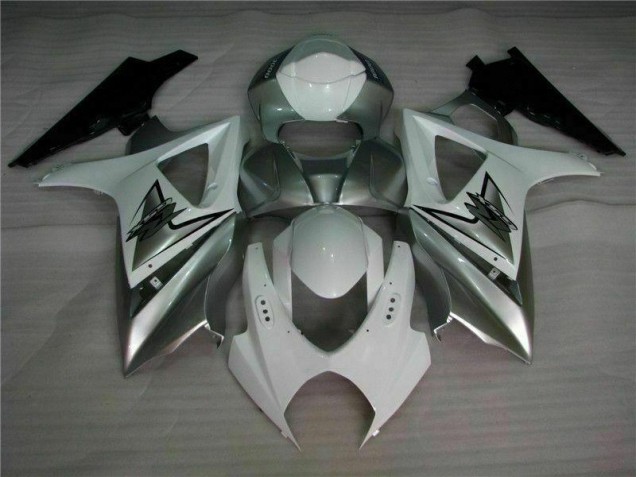 Silber Weiß GSXR 1000 K7 07-08 Verkleidungen Silber Weiß GSXR 1000 K7 07-08 Verkleidungen