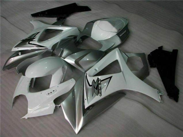 Silber Weiß GSXR 1000 K7 07-08 Verkleidungen Silber Weiß GSXR 1000 K7 07-08 Verkleidungen