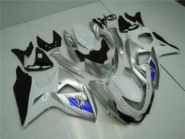 Silber Weiß GSXR 1000 K9 09-16 Verkleidungen