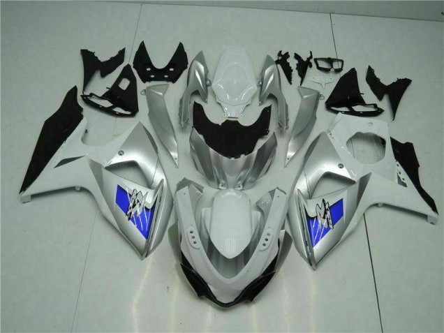 Silber Weiß GSXR 1000 K9 09-16 Verkleidungen
