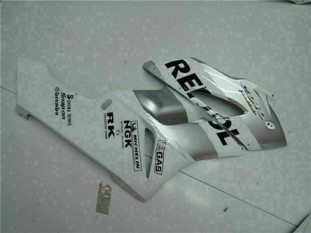 Silber Weiß Repsol CBR 1000 RR 04-05 Verkleidung Silber Weiß Repsol CBR 1000 RR 04-05 Verkleidung