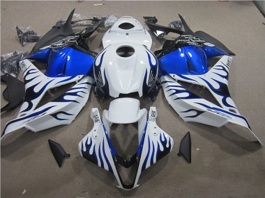 Weiß Blau Flamme CBR 600 RR 09-12 Verkleidungen