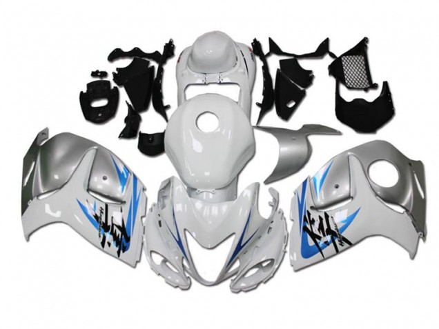 Weiß Blau GSXR 1300 Hayabusa 08-19 Verkleidungen Weiß Blau GSXR 1300 Hayabusa 08-19 Verkleidungen