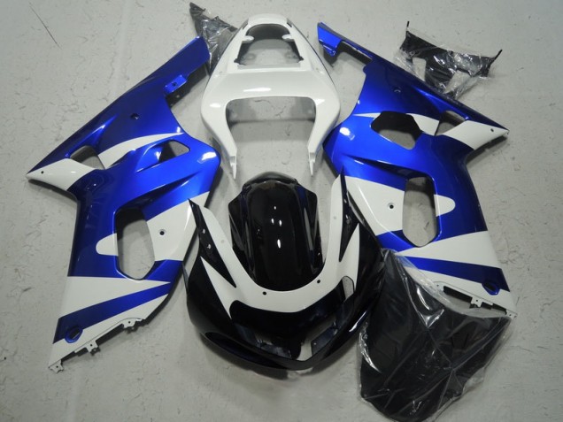 Weiß Blau GSXR 600 K1 K2 K3 01-03 Verkleidungen Weiß Blau GSXR 600 K1 K2 K3 01-03 Verkleidungen