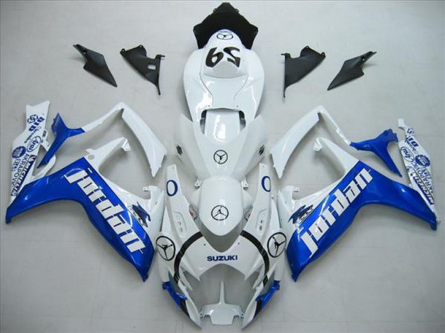 Weiß Blau Jordan GSXR 600 K6 06-07 Verkleidungen