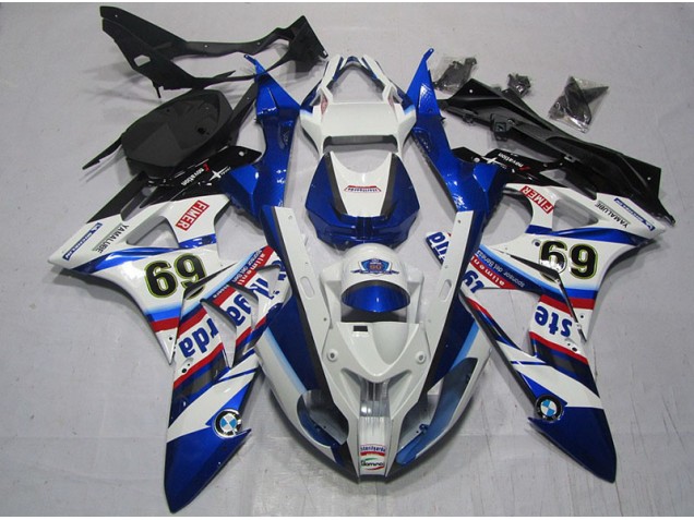 Weiß Blau Sterilgarda 69 S1000RR 09-14 Verkleidungen Weiß Blau Sterilgarda 69 S1000RR 09-14 Verkleidungen
