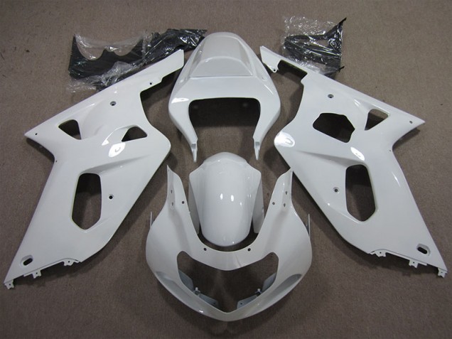 Weiß GSXR 600 K1 K2 K3 01-03 Verkleidungen Weiß GSXR 600 K1 K2 K3 01-03 Verkleidungen