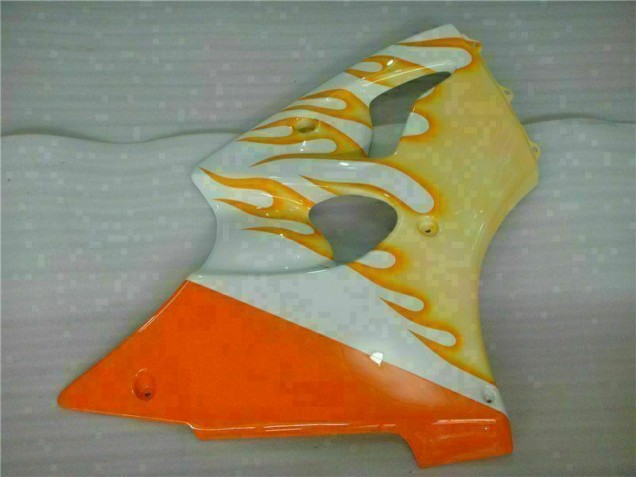 Weiß Gelb Flamme ZX6R 00-02 Verkleidungen