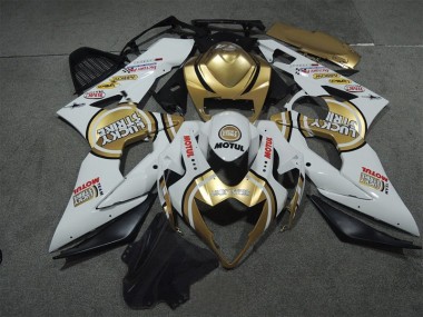 Weiß Gold Lucky Strike Motul GSXR 1000 K5 05-06 Verkleidungen
