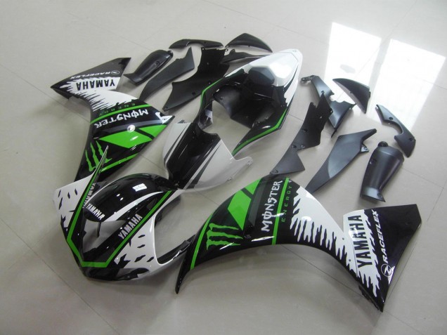 Weiß Grün Monster R1 09-11 Verkleidungen