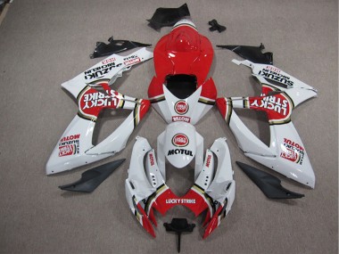 Weiß Lucky Strike Rot Motul GSXR 1000 K5 05-06 Verkleidungen