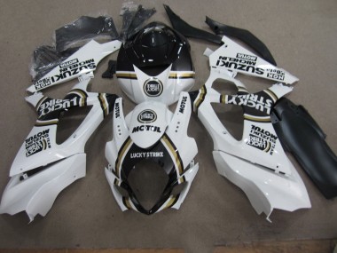 Weiß Lucky Strike Schwarz Motul GSXR 1000 K7 07-08 Verkleidungen