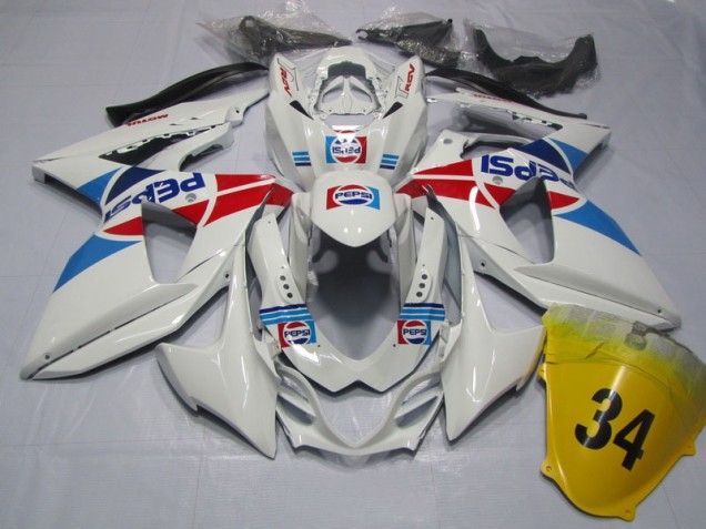 Weiß Pepsi 34 GSXR 1000 K9 09-16 Verkleidungen