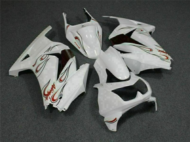 Weiß Rot EX250 08-12 Verkleidungen Weiß Rot EX250 08-12 Verkleidungen