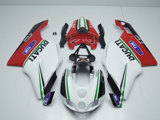 Weiß Rot Enel Ducati 749 999 05-06 Verkleidungen Weiß Rot Enel Ducati 749 999 05-06 Verkleidungen