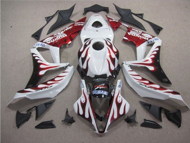 Weiß Rot Flamme Hai CBR 1000 RR 04-05 Verkleidungen