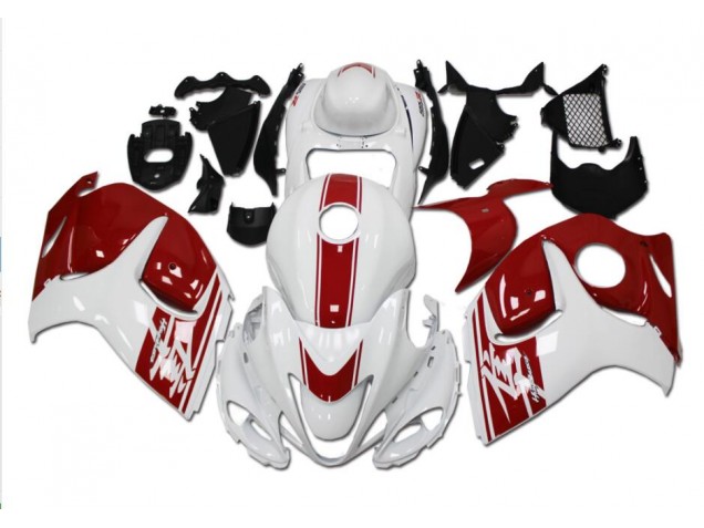 Weiß Rot GSXR 1300 Hayabusa 08-19 Verkleidung Weiß Rot GSXR 1300 Hayabusa 08-19 Verkleidung
