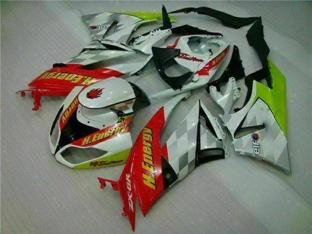 Weiß Rot H. Energy ZX6R 09-12 Verkleidungen Weiß Rot H. Energy ZX6R 09-12 Verkleidungen