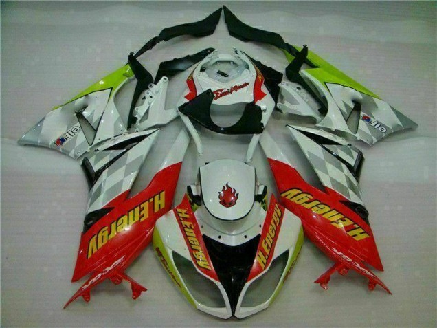 Weiß Rot H. Energy ZX6R 09-12 Verkleidungen Weiß Rot H. Energy ZX6R 09-12 Verkleidungen