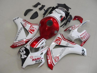 Weiß Rot HARC Pro PIAA 634 CBR 1000 RR 08-11 Verkleidung