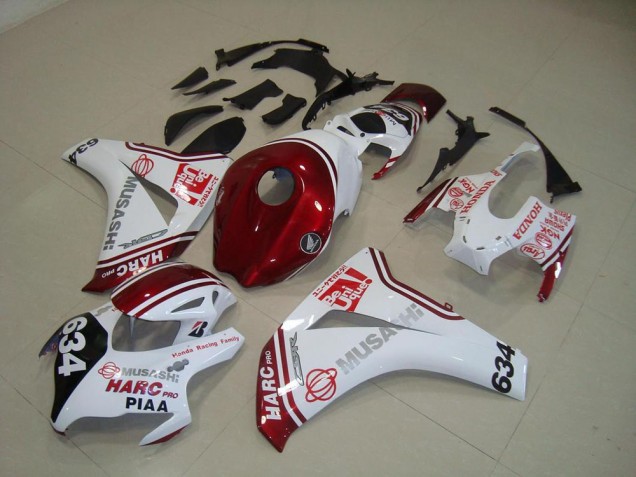 Weiß Rot HARC Pro PIAA 634 CBR 1000 RR 08-11 Verkleidungen