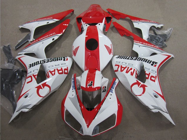Weiß Rot PRAMAC CBR 1000 RR 06-07 Verkleidungen