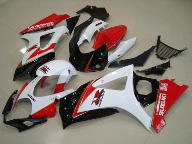 Weiß Rot Schwarz GSXR 1000 K7 07-08 Verkleidungen