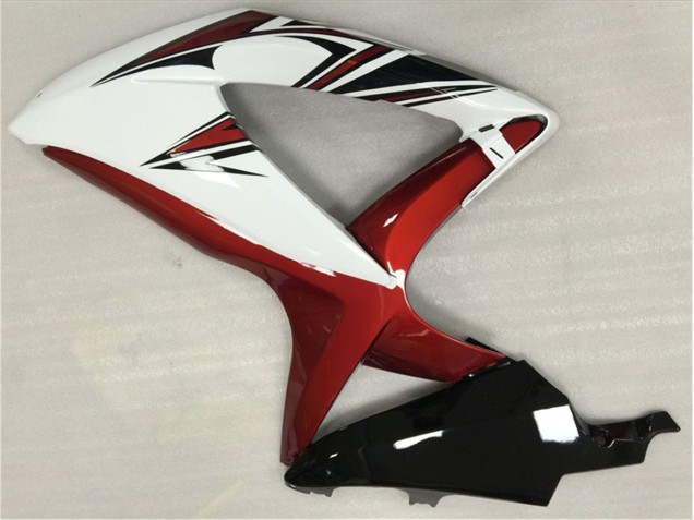 Weiß Rot Schwarz GSXR 600 / 750 K8 08-10 Verkleidungen Weiß Rot Schwarz GSXR 600 / 750 K8 08-10 Verkleidungen