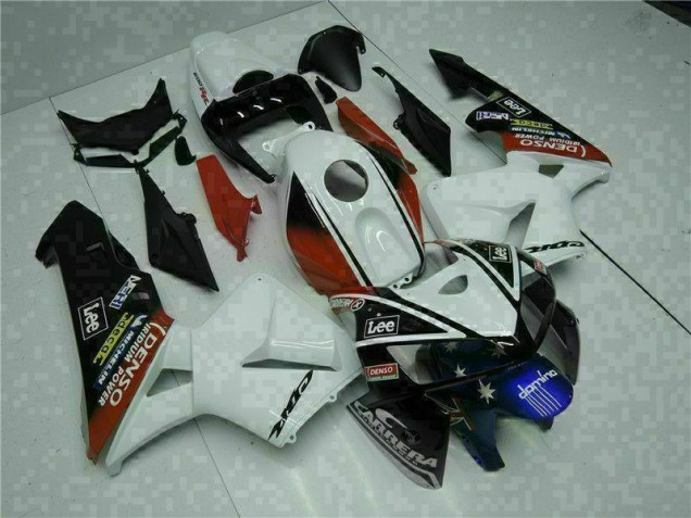 Weiß Rot Schwarz Lee CBR 600 RR 05-06 Verkleidungen