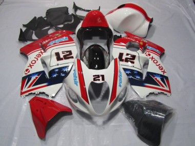 Weiß Rot Xerox 21 GSXR 1300 Hayabusa 96-07 Verkleidungen