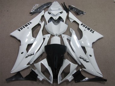Weiß Schwarz Aufkleber R6 08-16 Verkleidungen