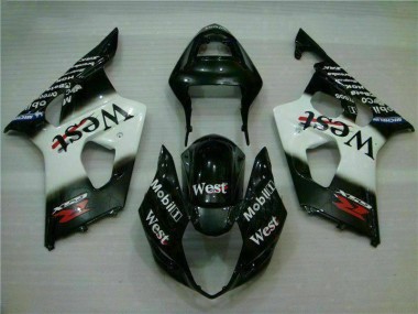 Weiß Schwarz GSXR 1000 K3 03-04 Verkleidung