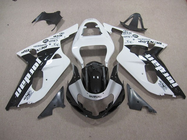 Weiß Schwarz GSXR 600 K1 K2 K3 01-03 Verkleidungen